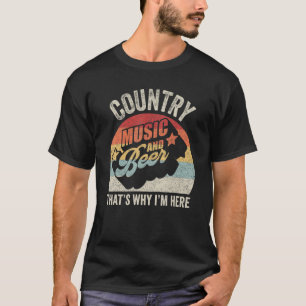 Retro country Music and Beer daarom. T-shirt