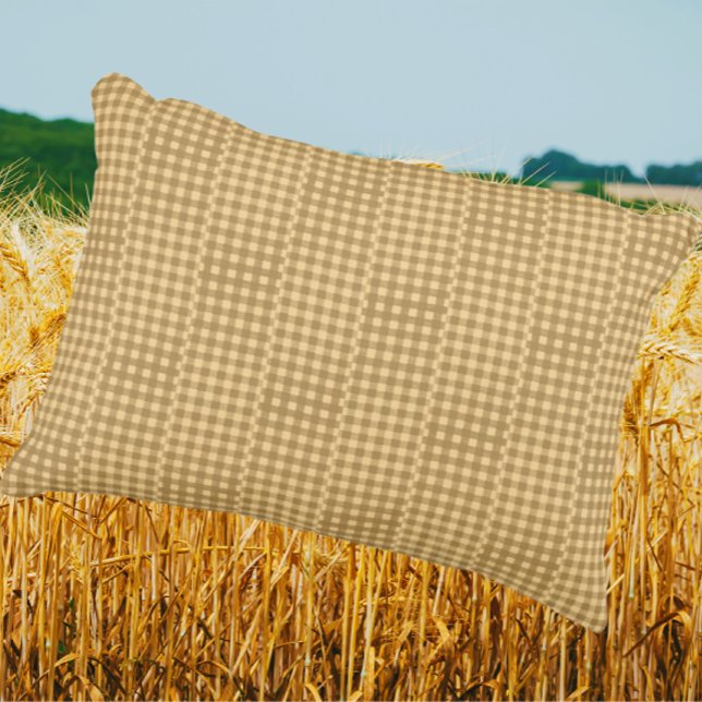 Retro Country Vintage Fun Gingham Checks Accent Kussen (Fun loving gingham checks!)