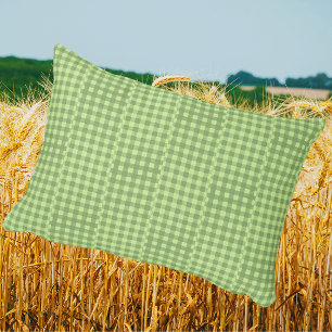Retro Country Vintage Pret Green Gingham Ruitjes Accent Kussen