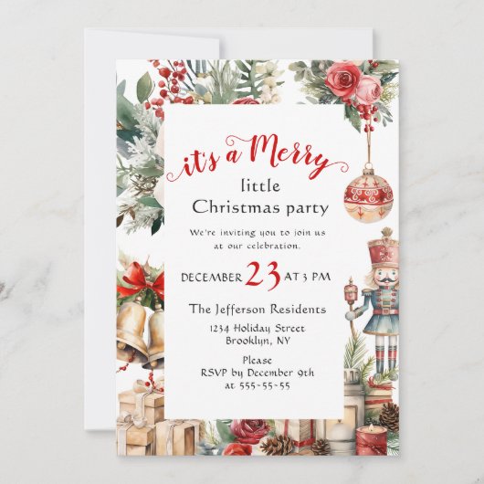 Retro Country  Vrolijk Kerstfeest Kaart (Voorkant)