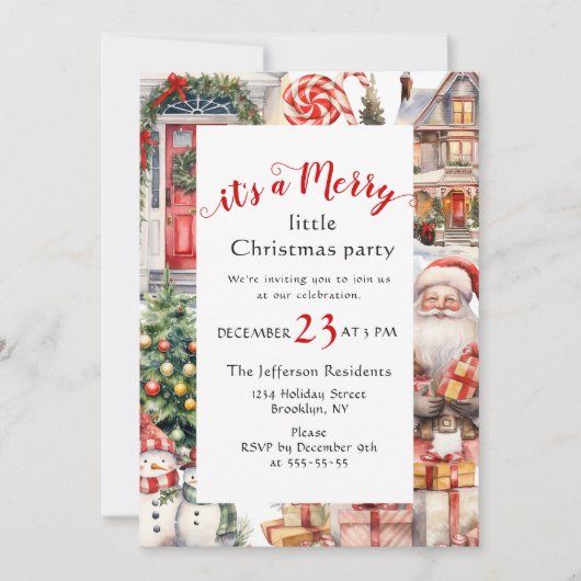 Retro Country Vrolijk Kerstfeest Kaart (Voorkant)