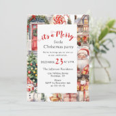Retro Country  Vrolijk Kerstfeest Kaart (Staand voorkant)