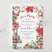 Retro Country  Vrolijk Kerstfeest Kaart (Voorkant)