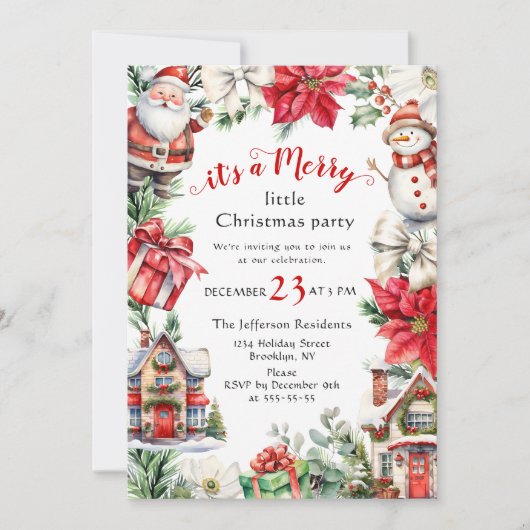 Retro Country  Vrolijk Kerstfeest Kaart (Voorkant)