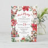 Retro Country  Vrolijk Kerstfeest Kaart (Staand voorkant)