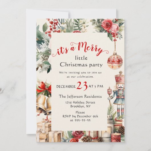 Retro Country  Vrolijk Kerstfeest Kaart (Voorkant)