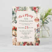 Retro Country  Vrolijk Kerstfeest Kaart (Staand voorkant)