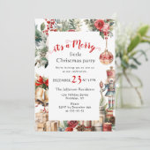Retro Country  Vrolijk Kerstfeest Kaart (Staand voorkant)
