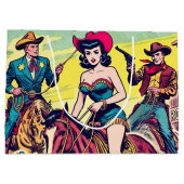 Retro Country Westerne strips Groot Cadeauzakje (Achterkant)
