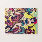 Retro Country Westerne strips Legpuzzel (Horizontaal)