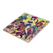 Retro Country Westerne strips Tegeltje (Zijkant)