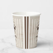 Retro County Club Hout Graanstreep van de Koningin Papieren Bekers (Links)