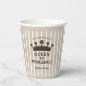 Retro County Club Hout Graanstreep van de Koningin Papieren Bekers (Voorkant)