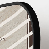 Retro County Club Hout Graanstreep van de Koningin Pickleball Paddle (Links Detail)