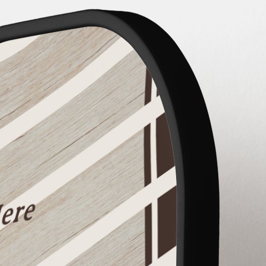 Retro County Club Hout Graanstreep van de Koningin Pickleball Paddle (Links Detail)