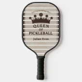 Retro County Club Hout Graanstreep van de Koningin Pickleball Paddle (Achterkant)
