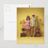 Retro Couple Briefkaart (Voorkant / Achterkant)
