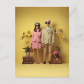 Retro Couple Briefkaart (Voorkant)