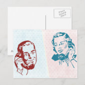 Retro Couple Briefkaart (Voorkant / Achterkant)