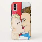 Retro Couple Kissing Nostalgische Love Case-Mate iPhone Case (Achterkant)