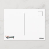 Retro Couple Merry Kerstmis feestdag Briefkaart (Achterkant)