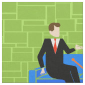 Retro Couple met Cat Fabric Stof (Close Up)