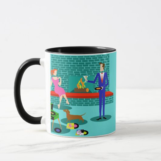 Retro Couple met Dog Mok (Links)