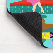 Retro Couple met Dog Mousepad Muismat (Hoek)