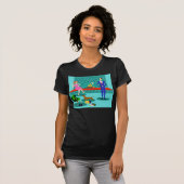 Retro Couple met Dog T-Shirt (Voorkant volledig)