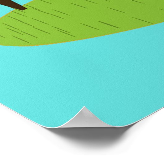 Retro Couple met kattenPoster Poster (Hoek)