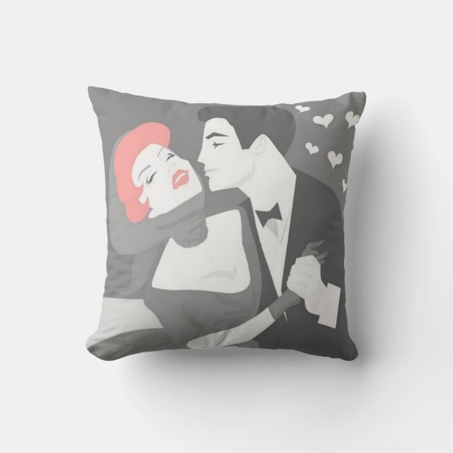 Retro Couple Pillow Kussen (Voorkant)