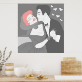 Retro Couple Poster (Keuken)