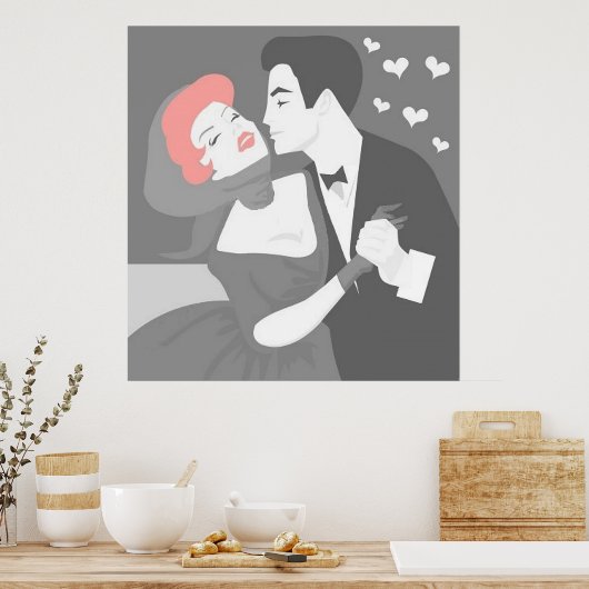 Retro Couple Poster (Keuken)