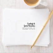 Retro Couple Script Naam Retouradres Etiket (Insitu)