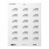 Retro Couple Script Naam Retouradres Etiket (Full Sheet)