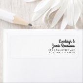 Retro Couple Script Naam Retouradres Etiket (Insitu)