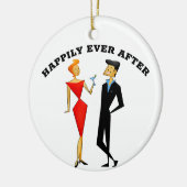 RETRO COUPLE WEDDING GIFT ORNAMENT (Links)