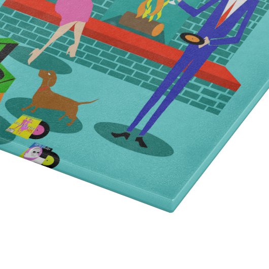 Retro Couplon met Dog Cutting Board Snijplank (Hoek)