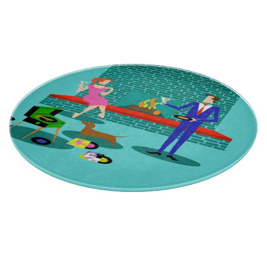 Retro Couplon met Dog Cutting Board Snijplank (Hoek)