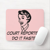 Retro Court Reporting Mousepad Muismat (Met muis)