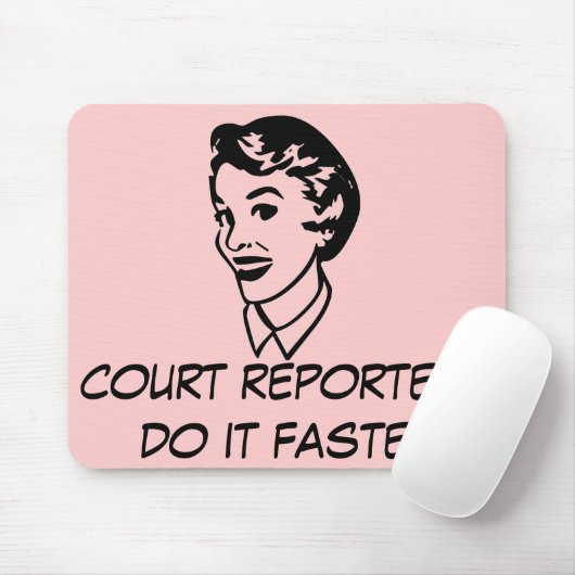 Retro Court Reporting Mousepad Muismat (Met muis)