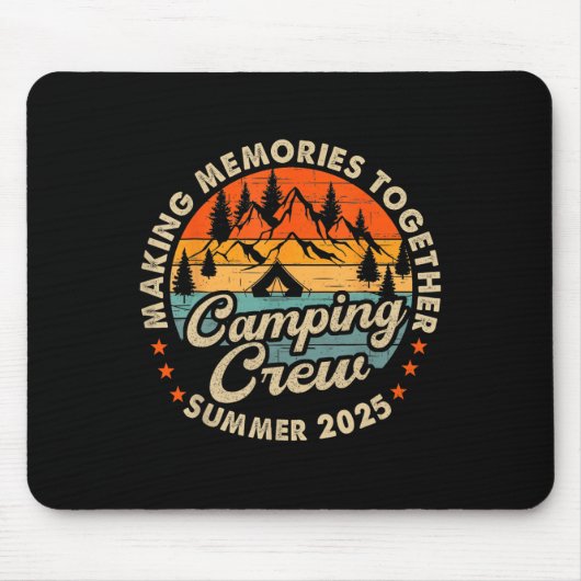 Retro Cousin Crew 2025 Camping Cousins Summer 2025 Muismat (Voorkant)
