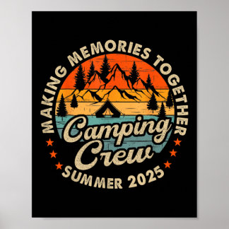 Retro Cousin Crew 2025 Camping Cousins Summer 2025 Poster