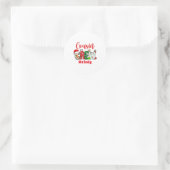 Retro Cousin Crew Christmas Doodle  Ronde Sticker (Tas)
