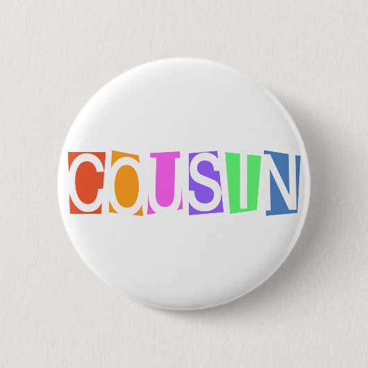 Retro Cousin Ronde Button 5,7 Cm (Voorkant)