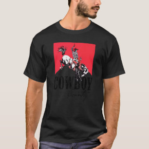 Retro Cowboy Country Horseback Westerne Country Ko T-shirt