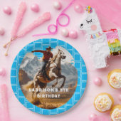 Retro Cowboy en Paard Western Papieren Bordje (Feest)