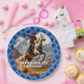 Retro Cowboy en Paard Western Papieren Bordje (Feest)