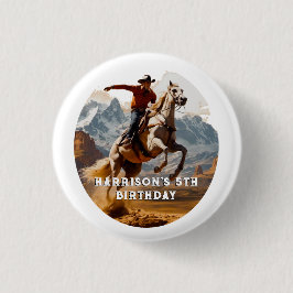 Retro Cowboy en Paard Western Ronde Button 3,2 Cm