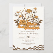 Retro Cowboy Halloween Eerste Rodeo Verjaardag Kaart (Voorkant)